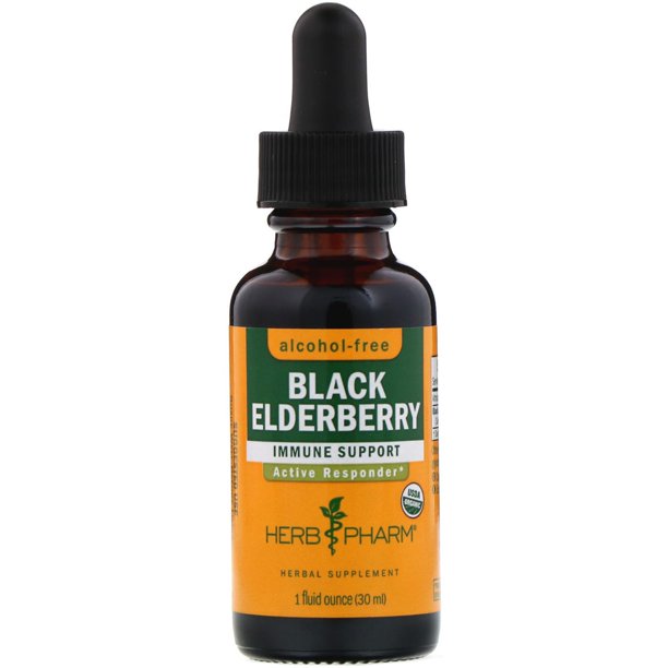 Herb Pharm Black Elderberry Glycerite - Immune Support, 1 Ounce - Cozy Farm