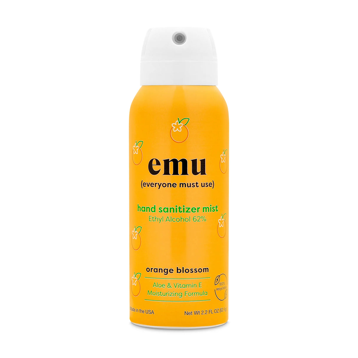 Emu Hand Sanitizer Orange Blossom Mist (Pack of 6) 2.2oz - Cozy Farm