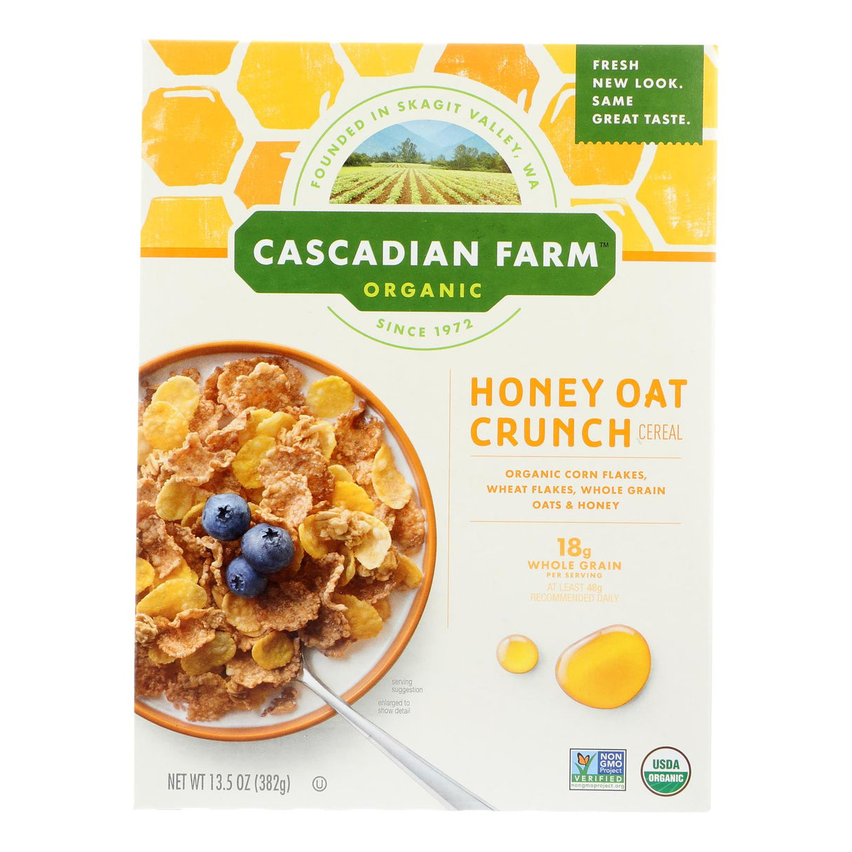 Cascadian Farm Organic Cereal: Corn Flakes, Wheat Flakes, Oats & Honey (Pack of 10) - Cozy Farm