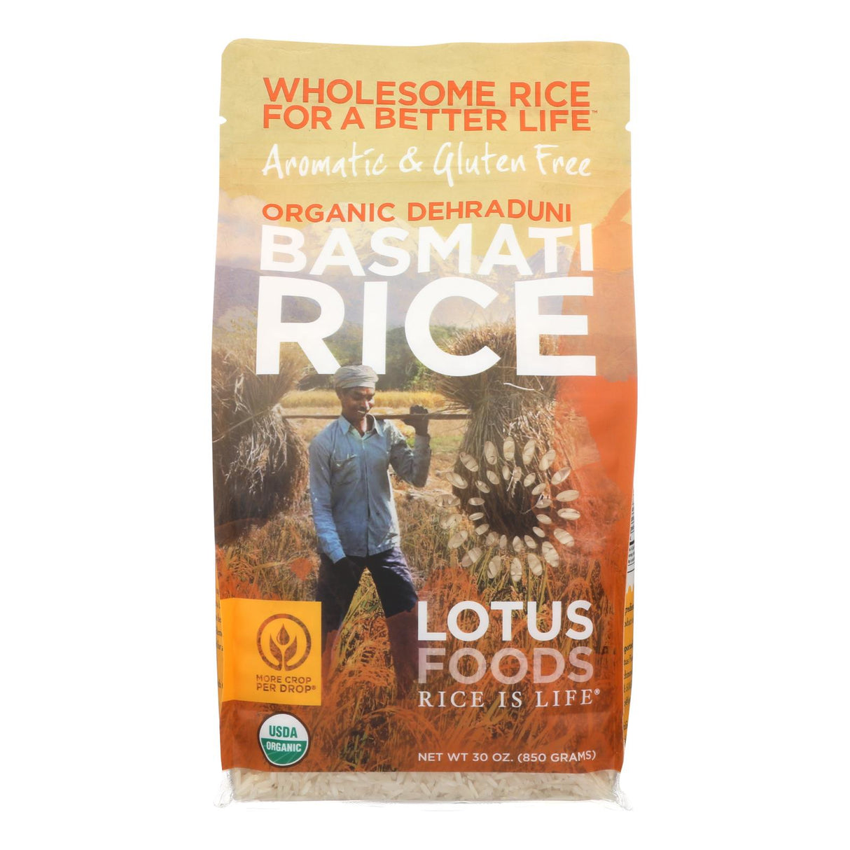 Lotus Foods Organic Basmati Rice 30 Oz. Pack of 6 - Cozy Farm