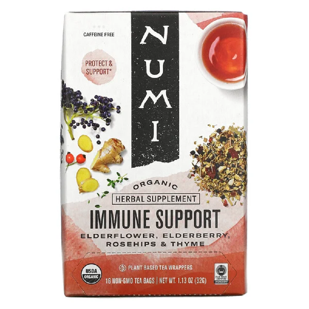 Numi Tea Immune Support Herbal Tea (Pack of 6 x 16 Bags) - Cozy Farm
