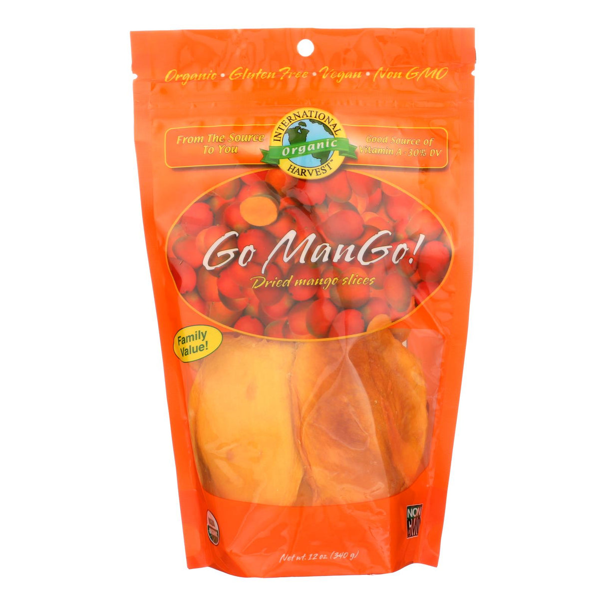Go Mango! Dried Mango Slices (6 x 12oz) - International Harvest - Cozy Farm
