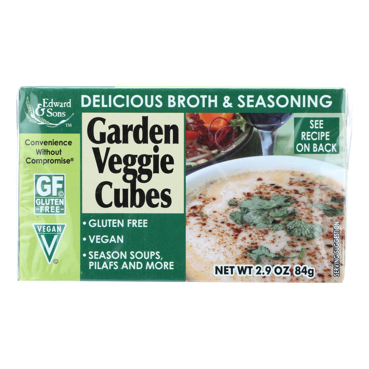 Edwards And Sons Natural Bouillon Cubes - Garden Veggie - 2.9 Oz - Case Of 12 - Cozy Farm