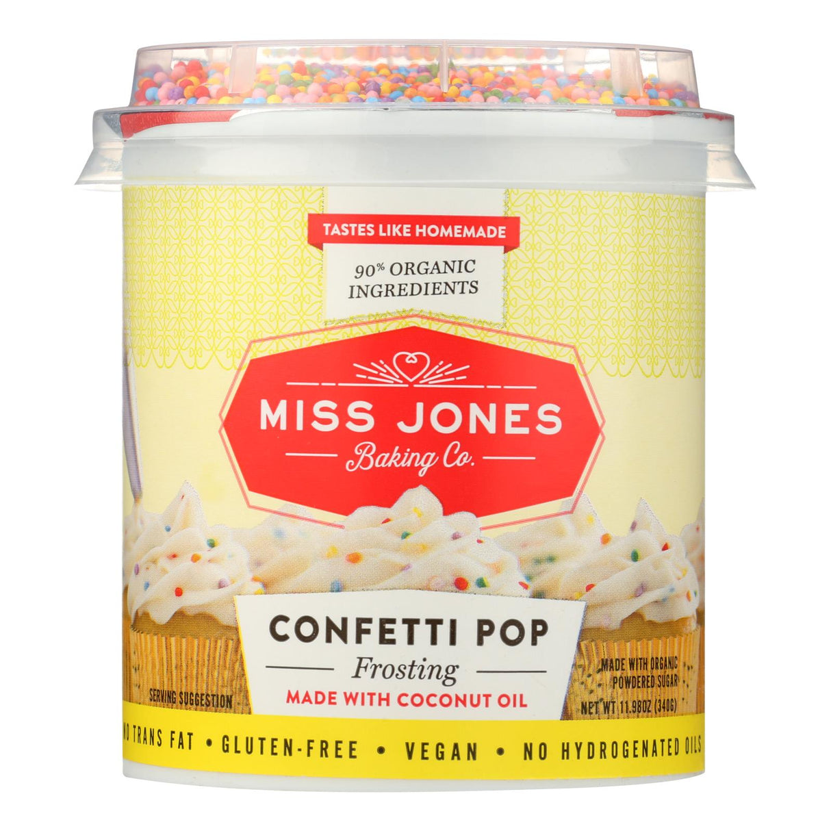 Miss Jones Baking Co. Confetti Pop Frosting - 6-Pack, 11.98 Oz. - Cozy Farm