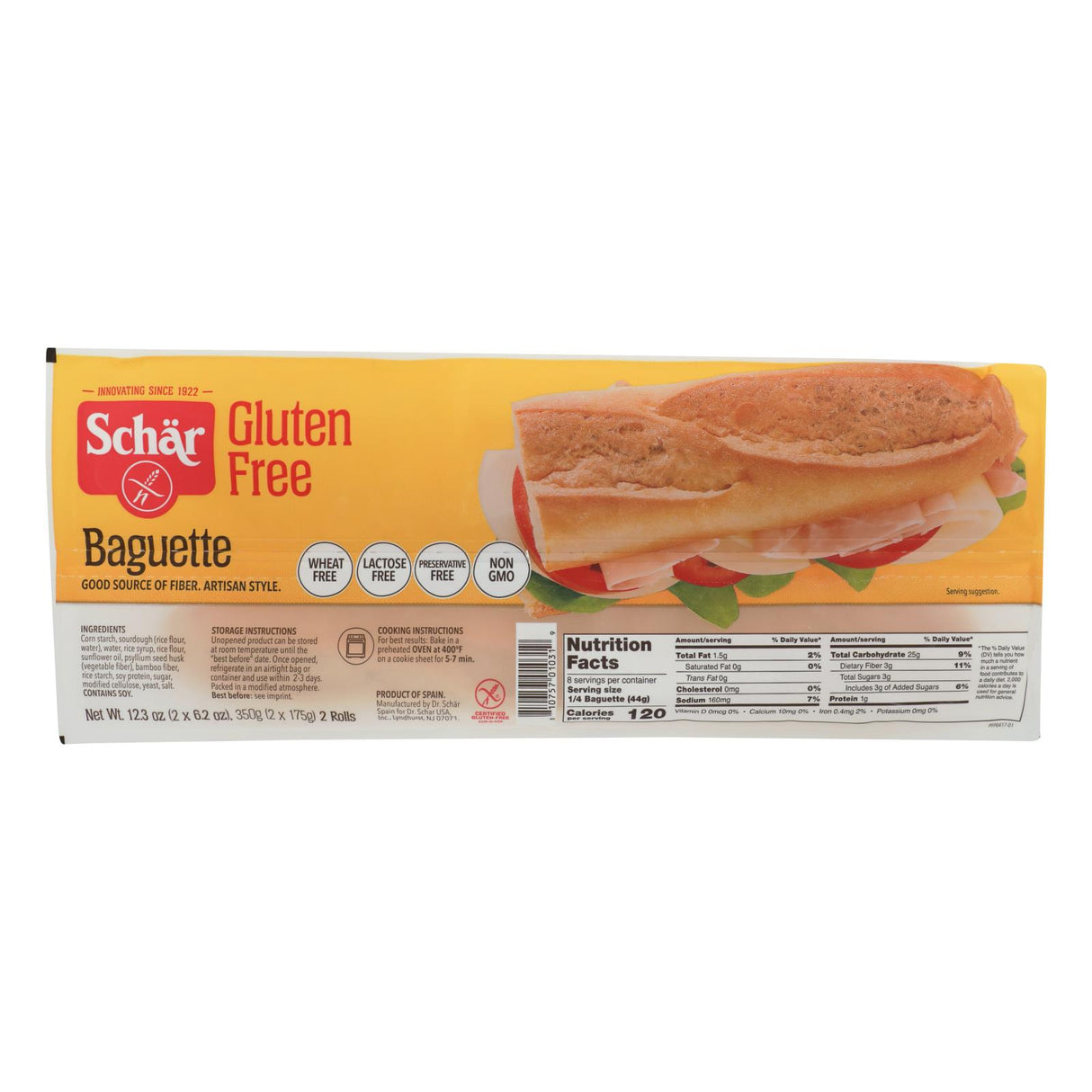 Schar Gluten-Free Baguettes: Pack of 6 | Delicious and Wholesome 12.3 Oz. Loaves - Cozy Farm