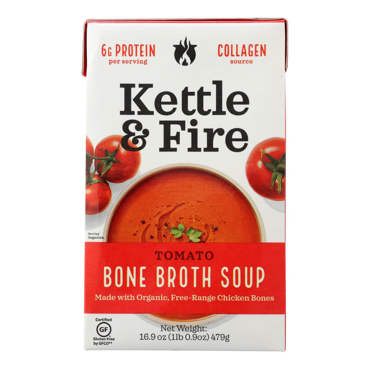 Kettle And Fire Organic Tomato Soup (Pack of 6 - 16.9 Oz.) - Cozy Farm