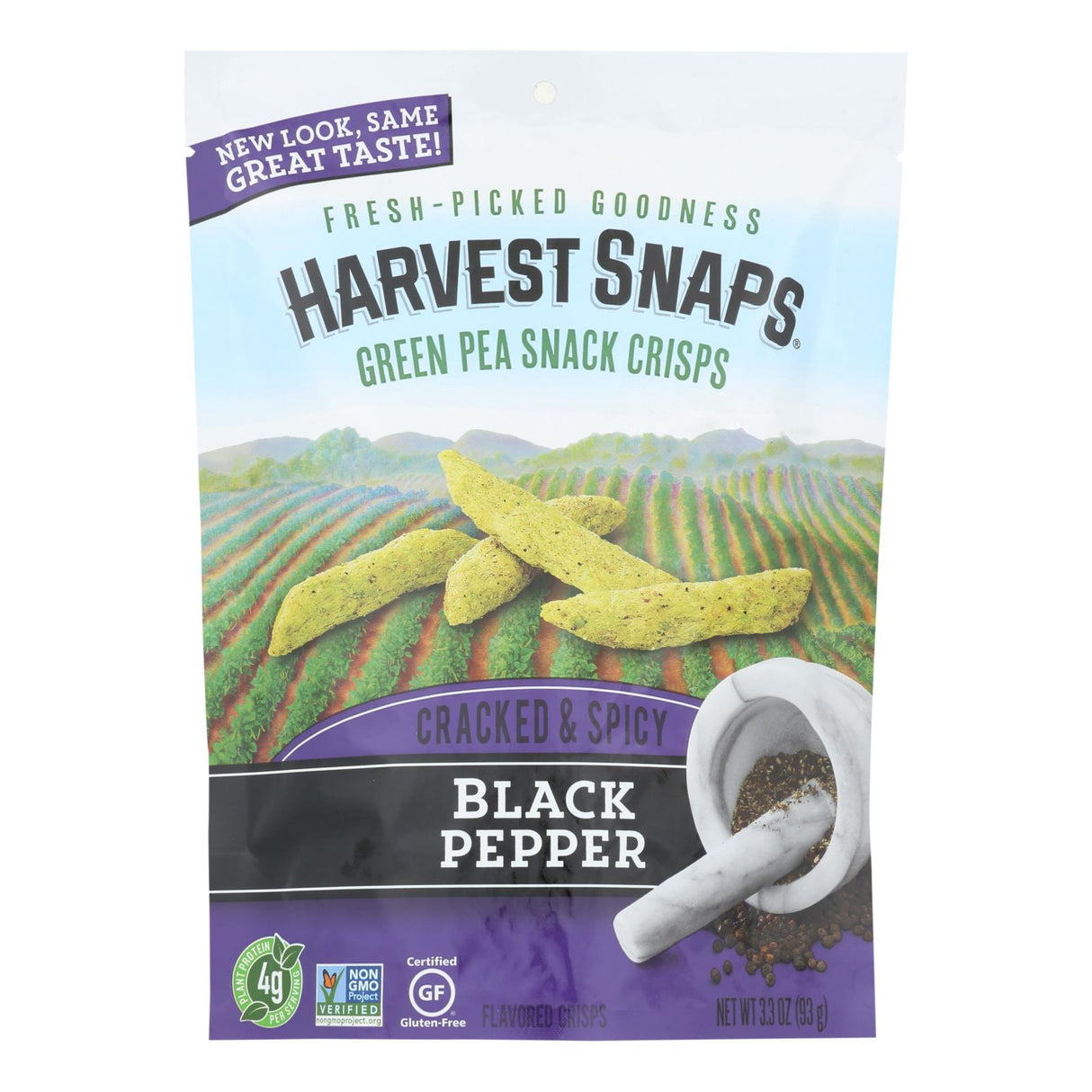 Calbee Snapea Crisps - Black Pepper - 3.3 Oz, Pack of 12 - Cozy Farm