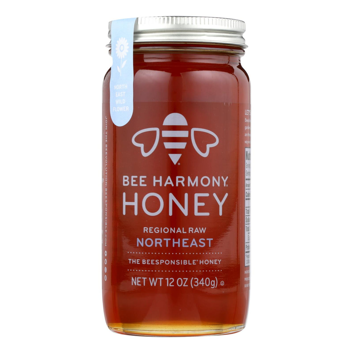 Bee Harmony Raw Northeast Honey (6-Pack, 12 Oz. Each) - Cozy Farm