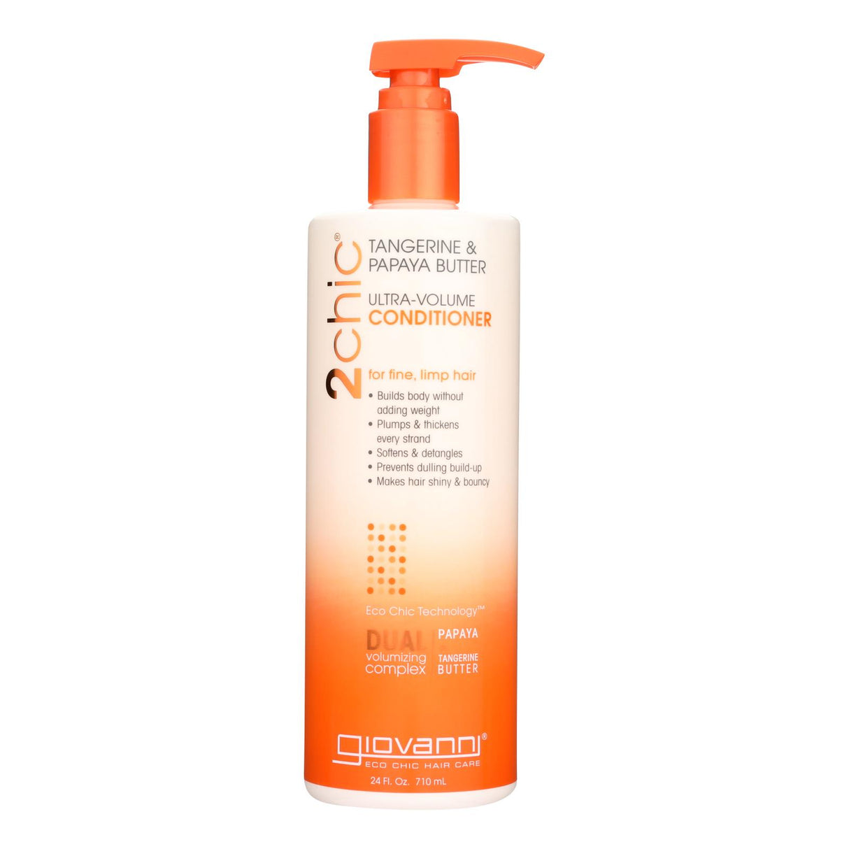 Giovanni 2chic Ultra-Volume Tangerine and Papaya Butter Conditioner, 24 fl oz - Cozy Farm