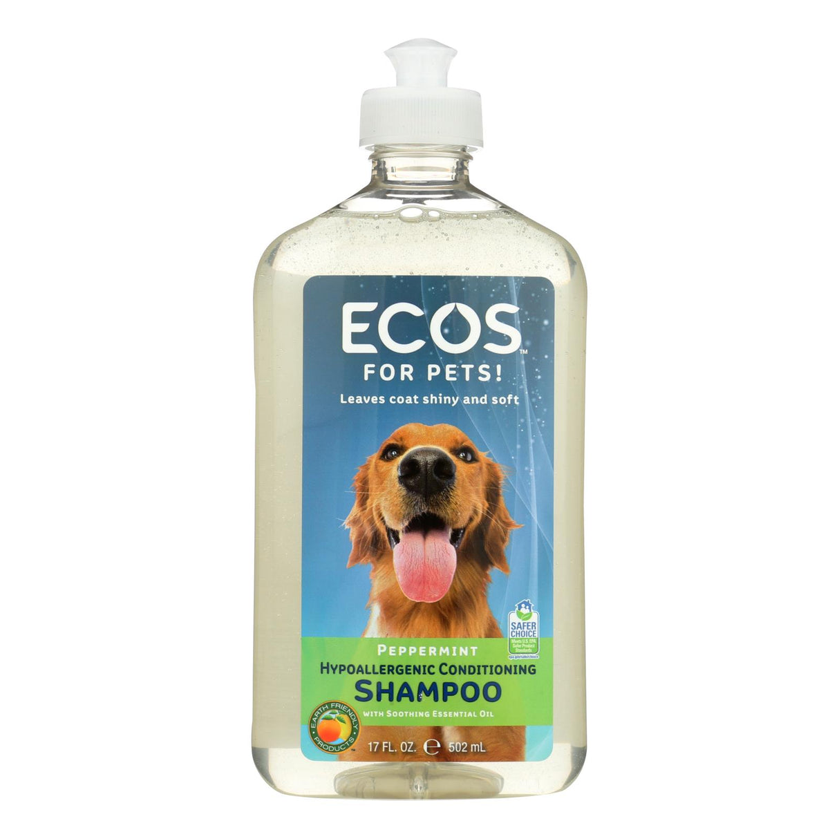 Ecos Conditioning Pet Shampoo - Peppermint Soothing for Sensitive Skin - 17 Fl Oz - Cozy Farm