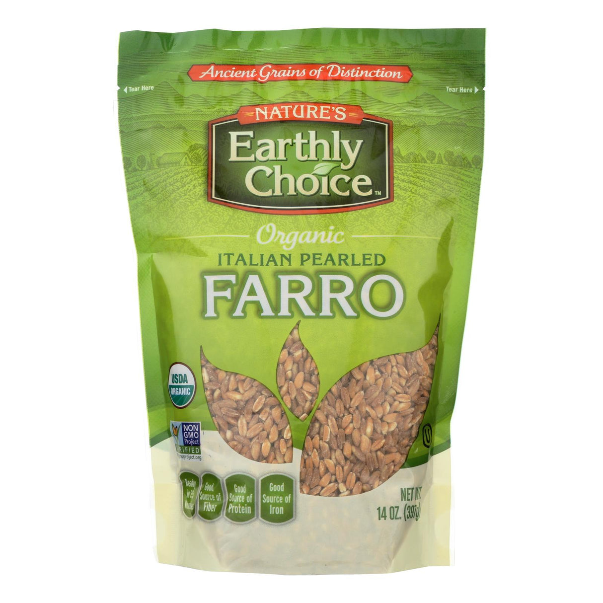 Pearled Farro by Nature's Earthly Choice (Pack of 6) - 14 Oz. Italian - Cozy Farm