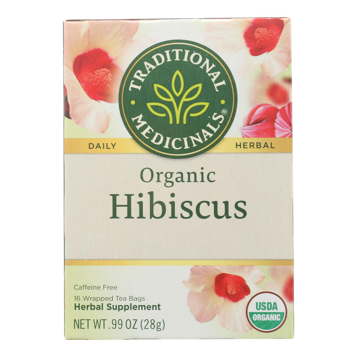 Traditional Medicinals Hibiscus Herbal Tea, Calming Relaxation, (Pack of 6, 16 Bags) - Cozy Farm