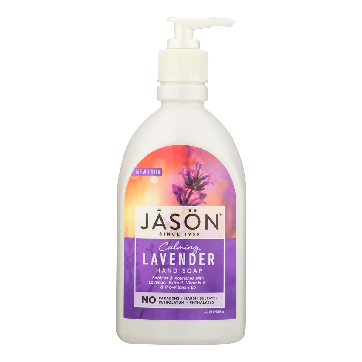 Jason Pure Naturals Calming Lavender Hand Soap - 16 Fl Oz - Cozy Farm