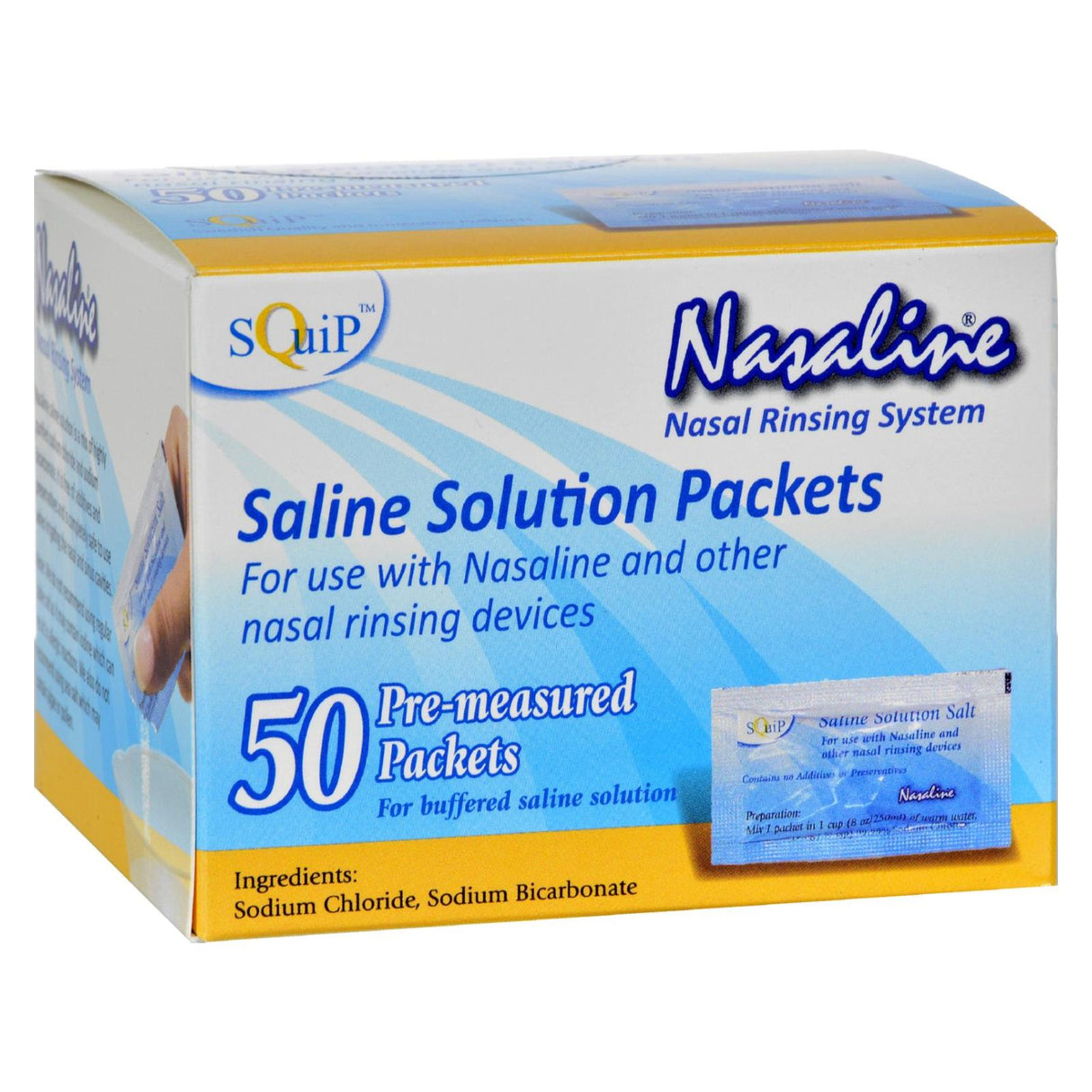 Squip Nasaline Pre-Measured Nasal Salt Packets (Pack of 50) - Cozy Farm