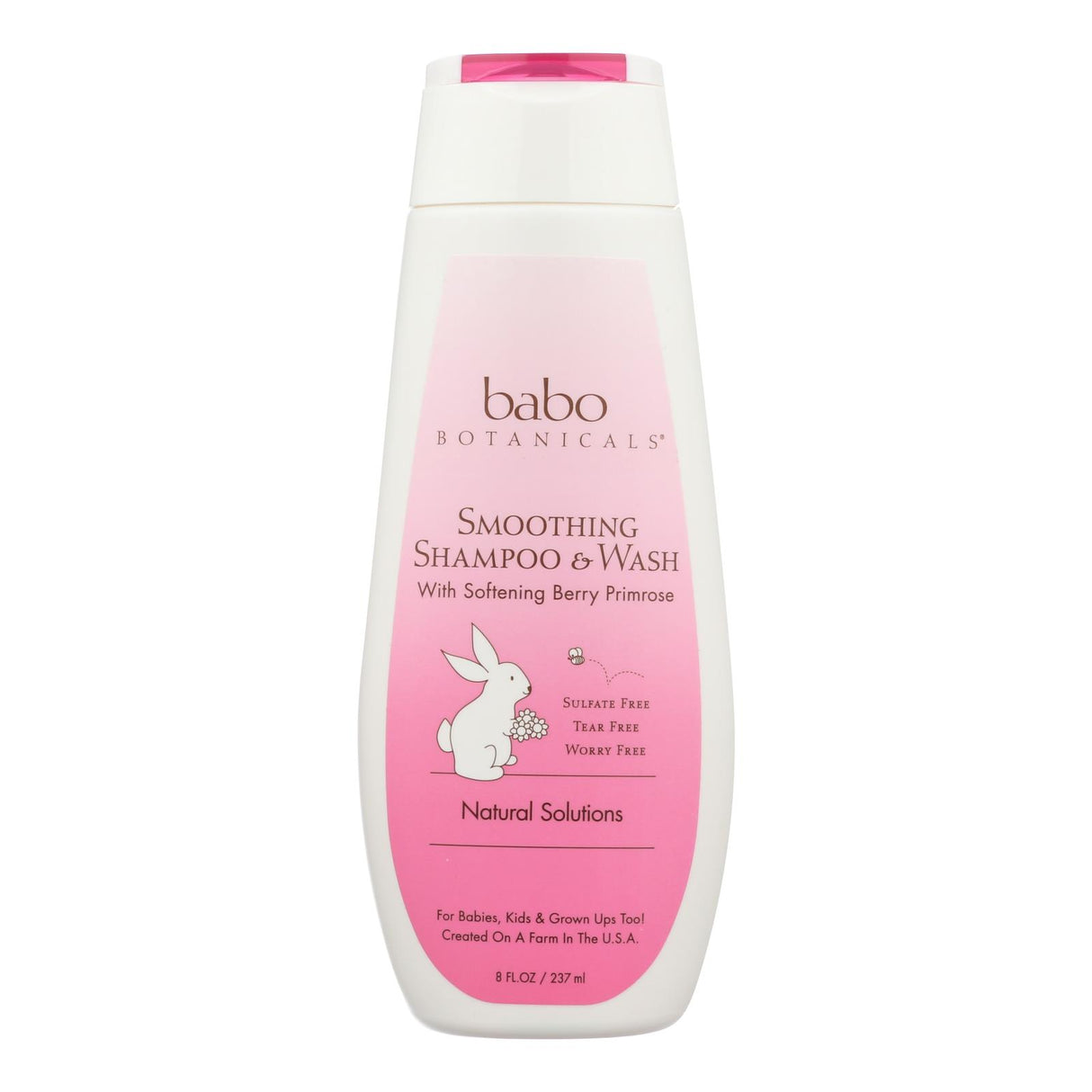 Babo Botanicals Smooth Detangling Berry Primrose Shampoo, 8 Fl Oz - Cozy Farm
