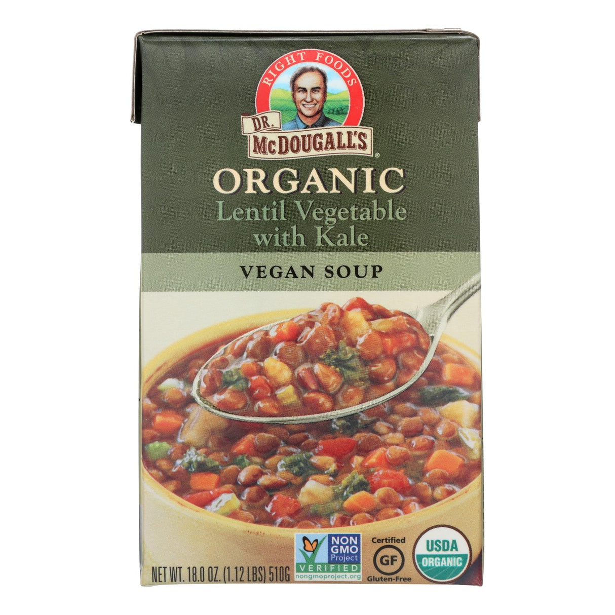 Dr. McDougall's Organic Lentil Vegetable Soup Six-Pack, 18 Oz. Each - Cozy Farm