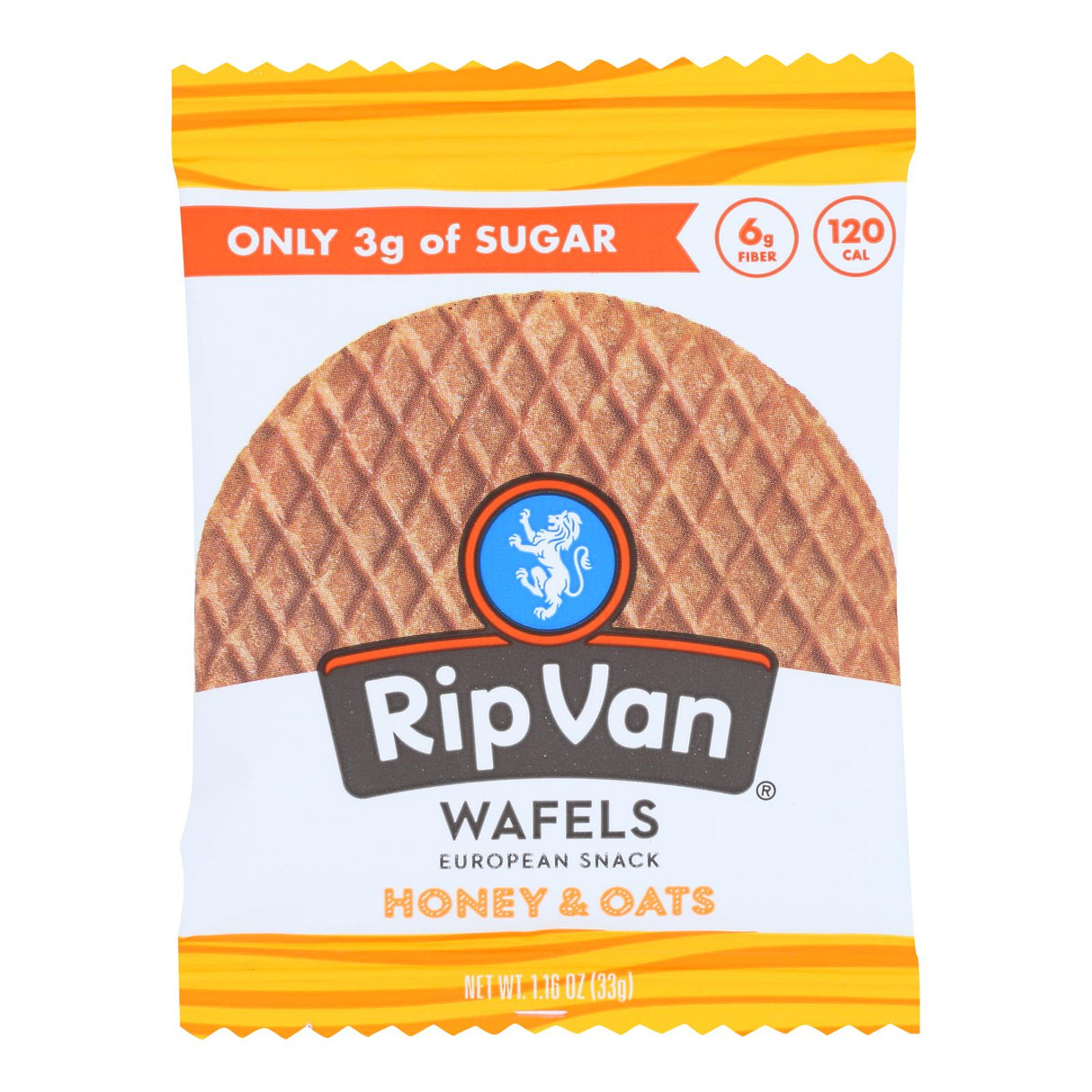 Honey Oats Wafers from Rip Van Wafels (Pack of 12, 1.16 Ounces) - Cozy Farm