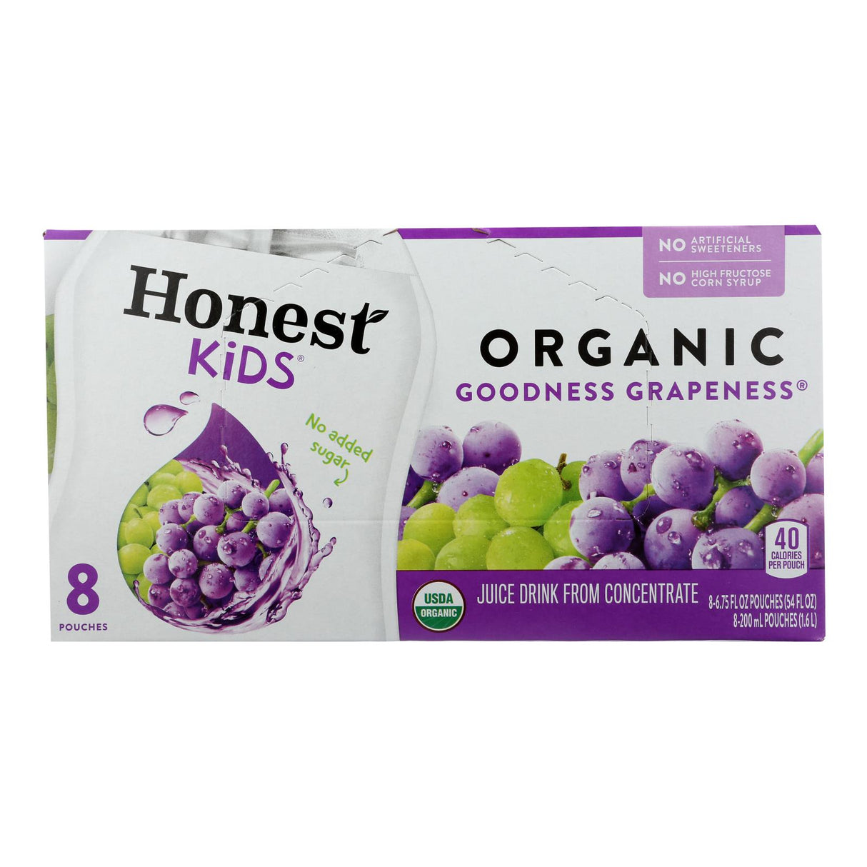 Honest Kids Organic Juicy Goodness Grapeness (4-Pack -6.75 Fl Oz Each) - Cozy Farm