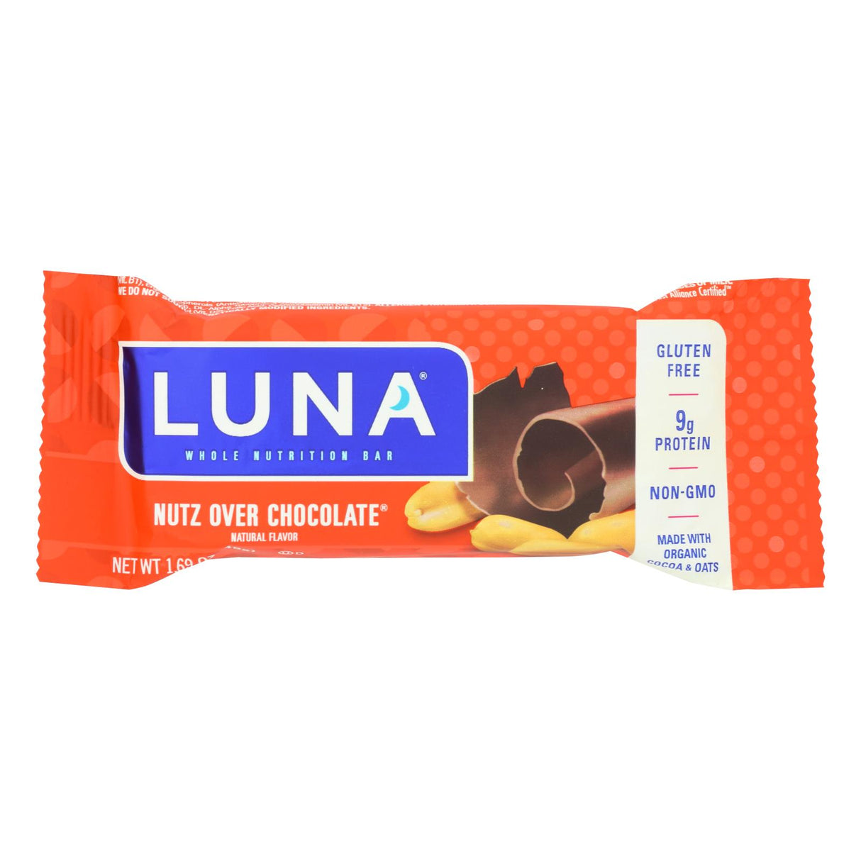 Clif Bar Luna Organic Nut Over Chocolate (15 Individually Wrapped Bars) - Cozy Farm