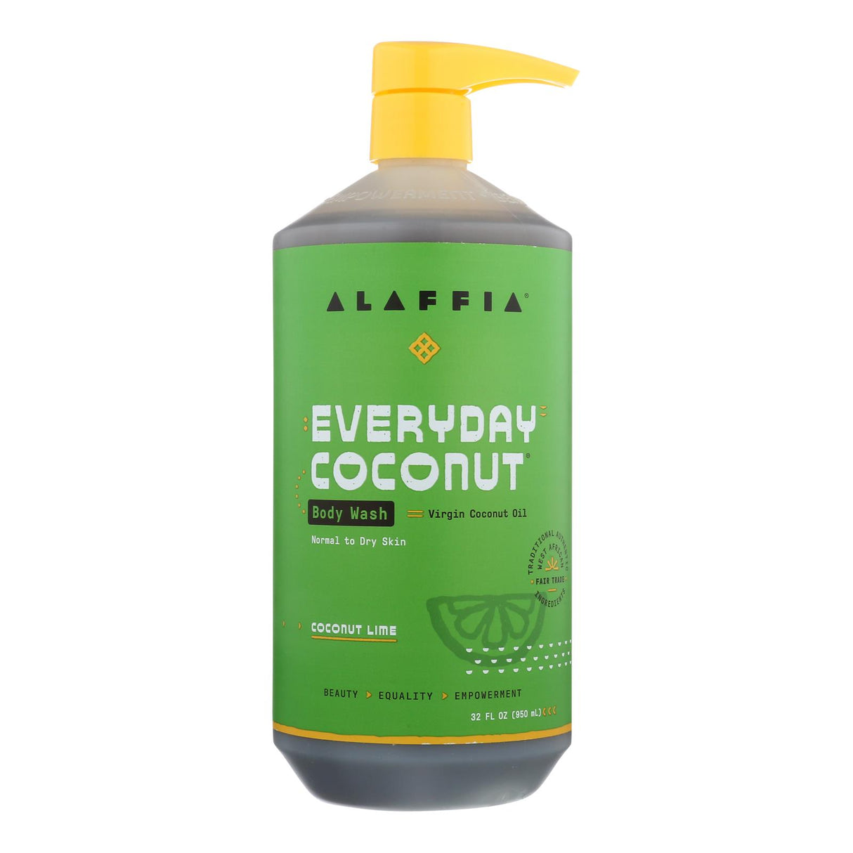 Alaffia Everyday Body Wash - Coconut & Lime - 32 Fl Oz - Cozy Farm