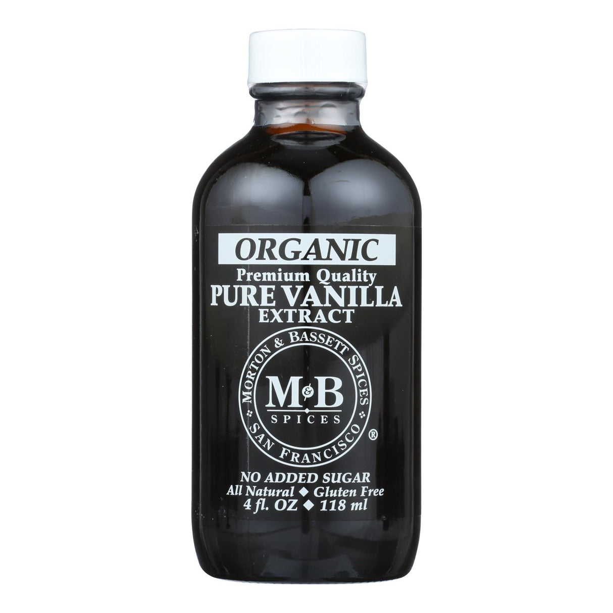 M&B Spices Organic Pure Vanilla Extract, 4 Oz. (Pack of 3) - Cozy Farm