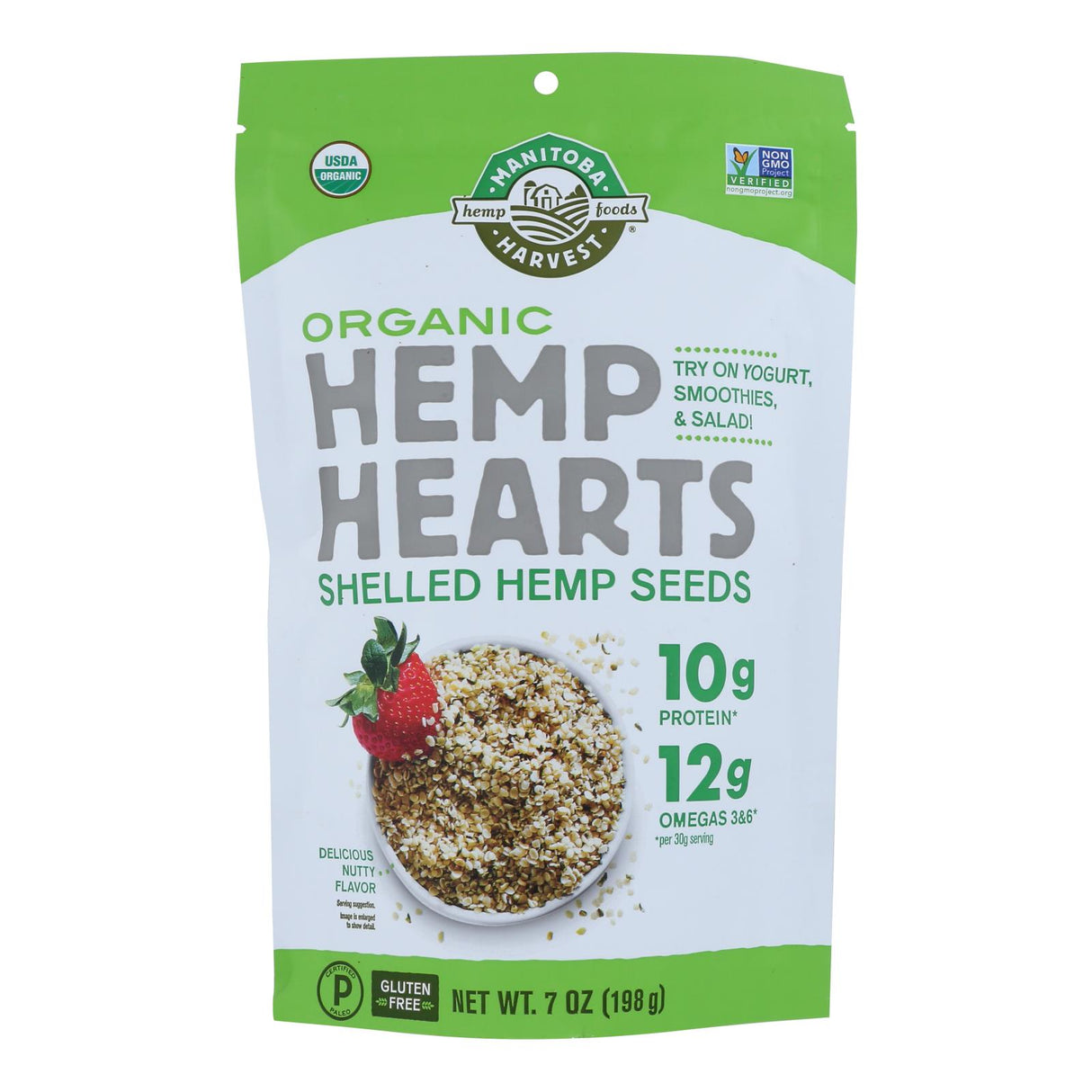 Manitoba Harvest Organic Shelled Hemp Hearts (7 Oz.) - Cozy Farm