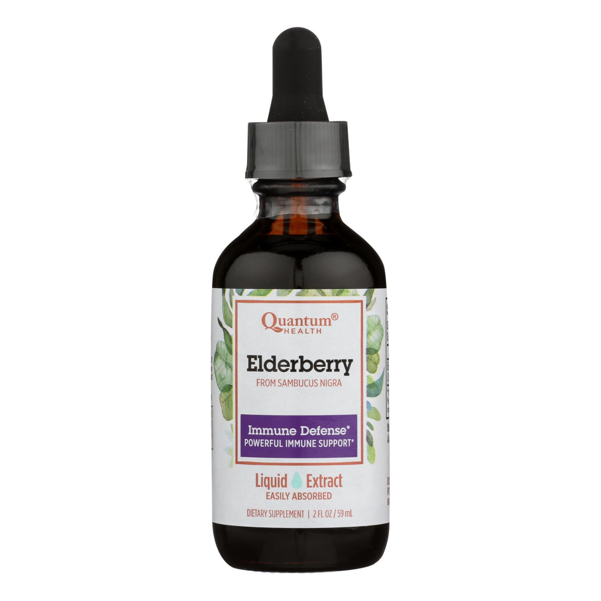 Quantum Elderberry Immune Defense Extract, 2 Fl Oz - Cozy Farm