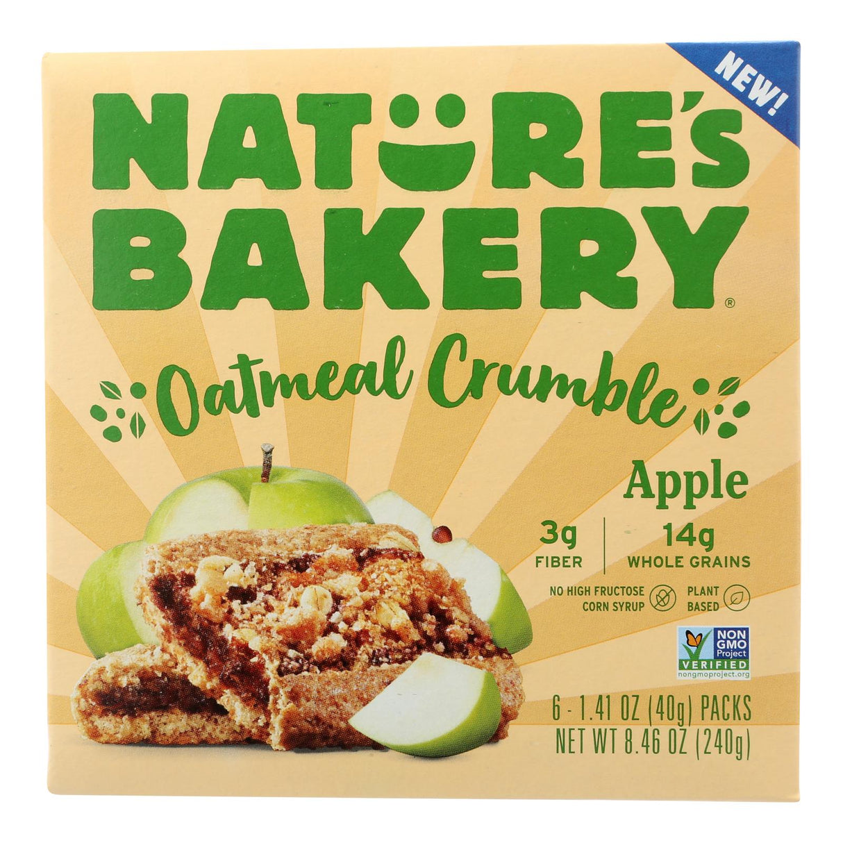 Nature's Bakery Oatmeal Crumble Apple (Pack of 6 - 8.46 Oz. Each) - Cozy Farm