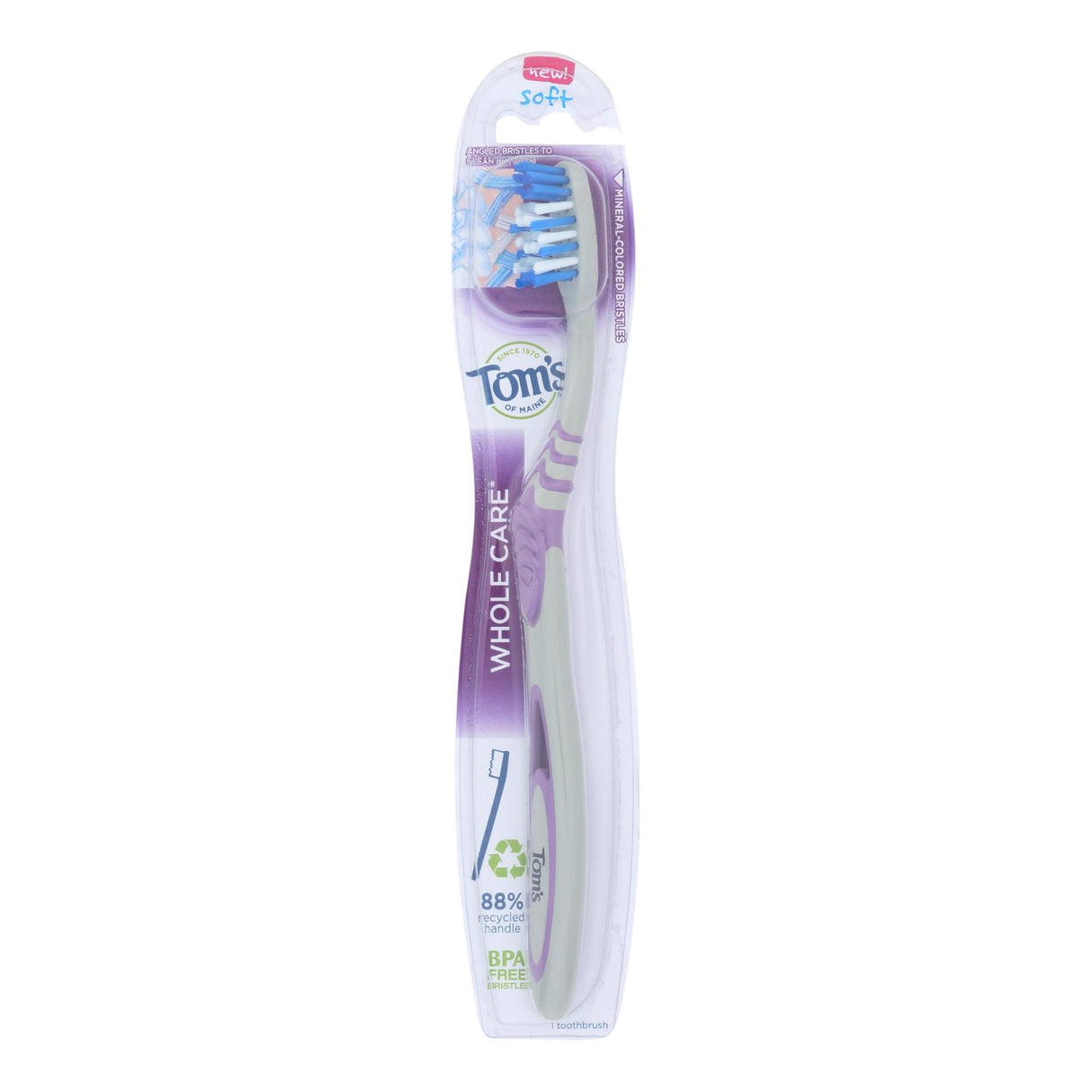 Tom's of Maine Soft Whole Toothbrush, Pack of 6 - Cozy Farm
