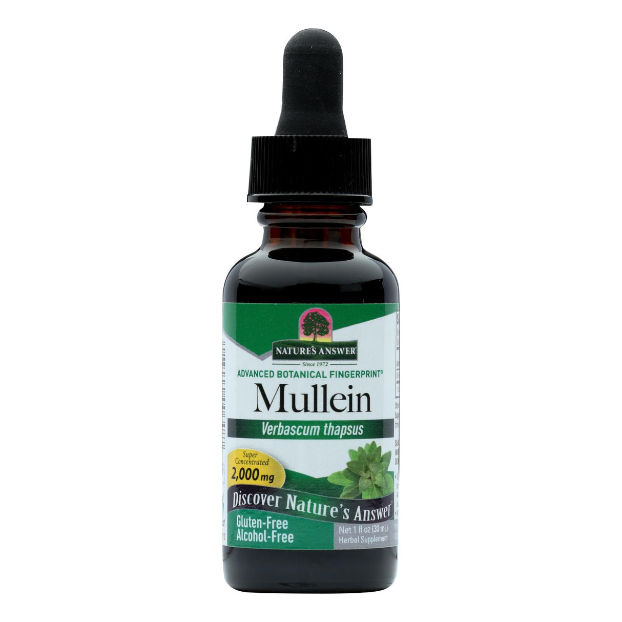 Nature's Answer Mullein Leaf Extract Alcohol-Free, Respiratory Support, 1 Fl Oz - Cozy Farm