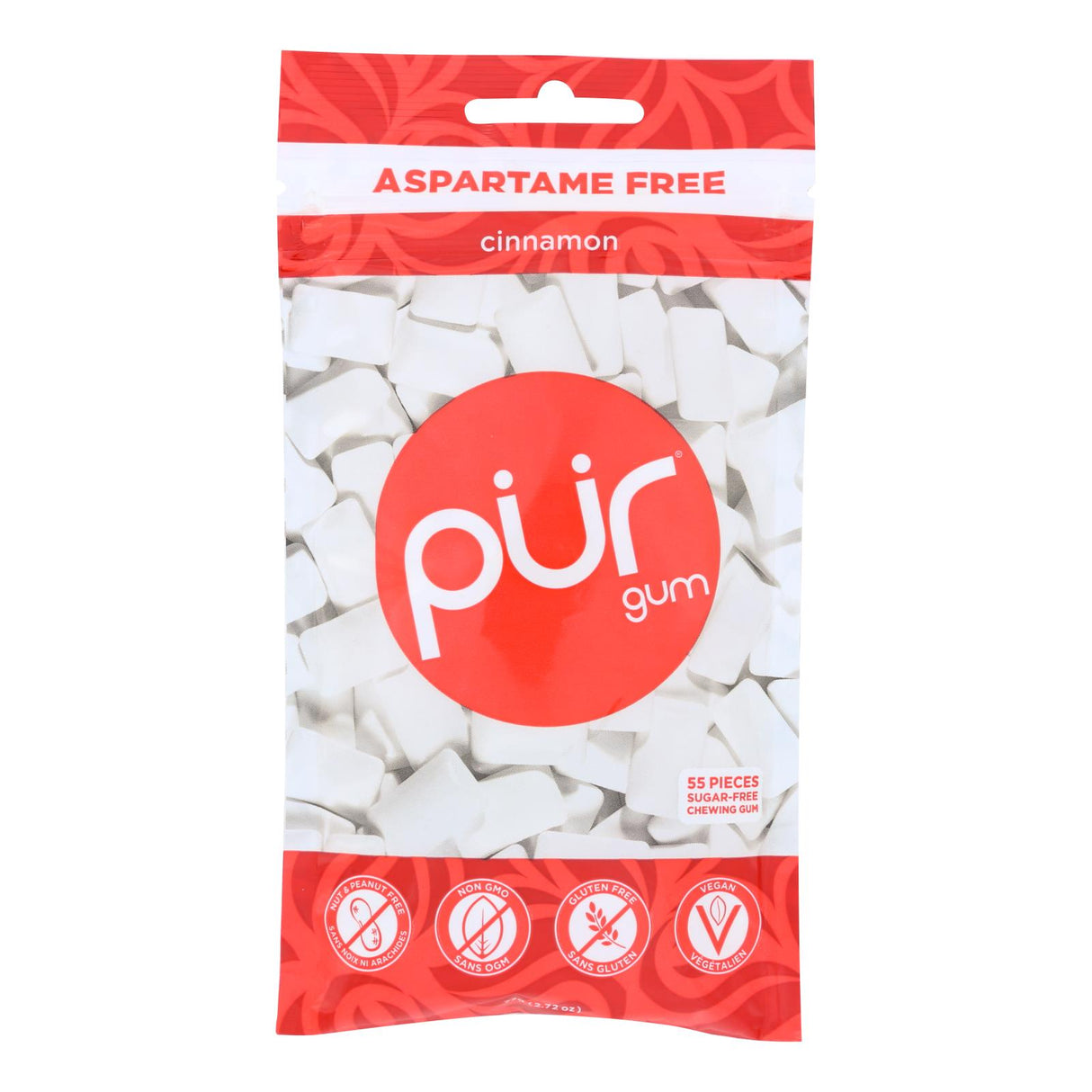 Pur Cinnamon Gum, Pack of 12 - 2.72 Oz. Each - Cozy Farm