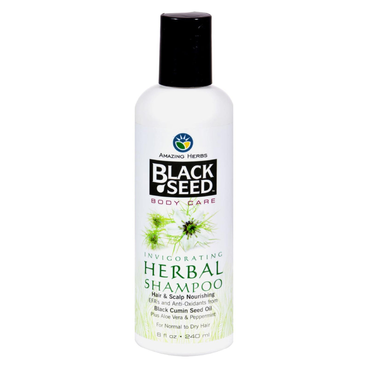 Herbal Black Seed Shampoo (8 Oz.) for Hair Growth and Dandruff Control - Cozy Farm