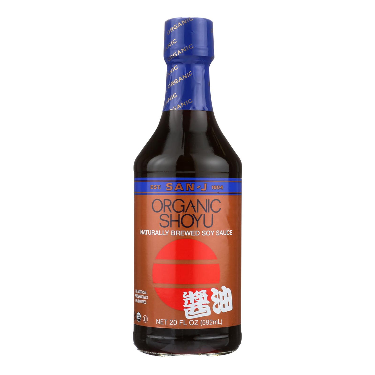 San-J Organic Soy Sauce: Pack of 6, 20 Fl Oz Bottles - Cozy Farm