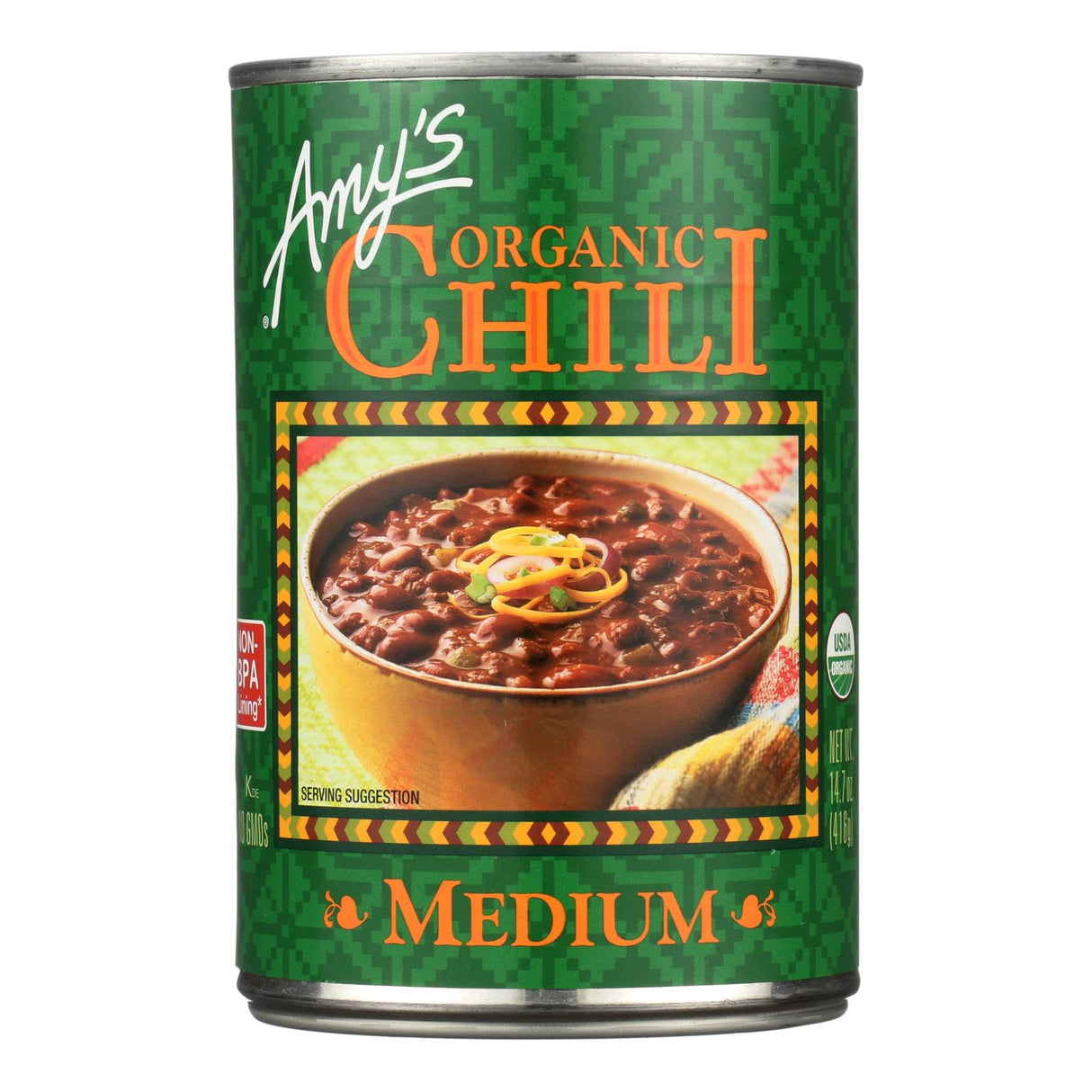 Amy's Organic Medium Chili, 14.7 Oz. (Pack of 12) - Cozy Farm