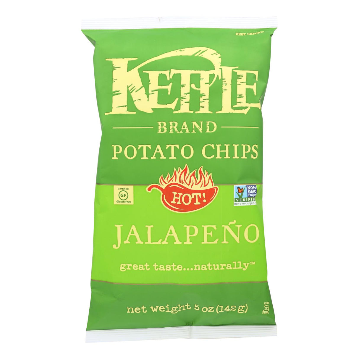 Kettle Brand Potato Chips - Bold & Zesty Jalapeno - 5 Oz. (Pack of 15) - Cozy Farm