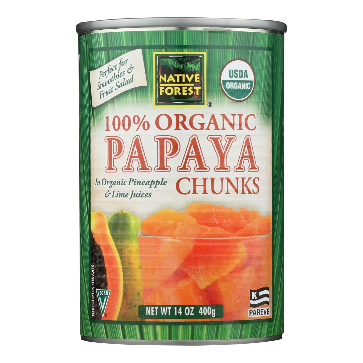 Native Forest Organic Papaya Chunks, 14 Oz. (Pack of 6) - Cozy Farm