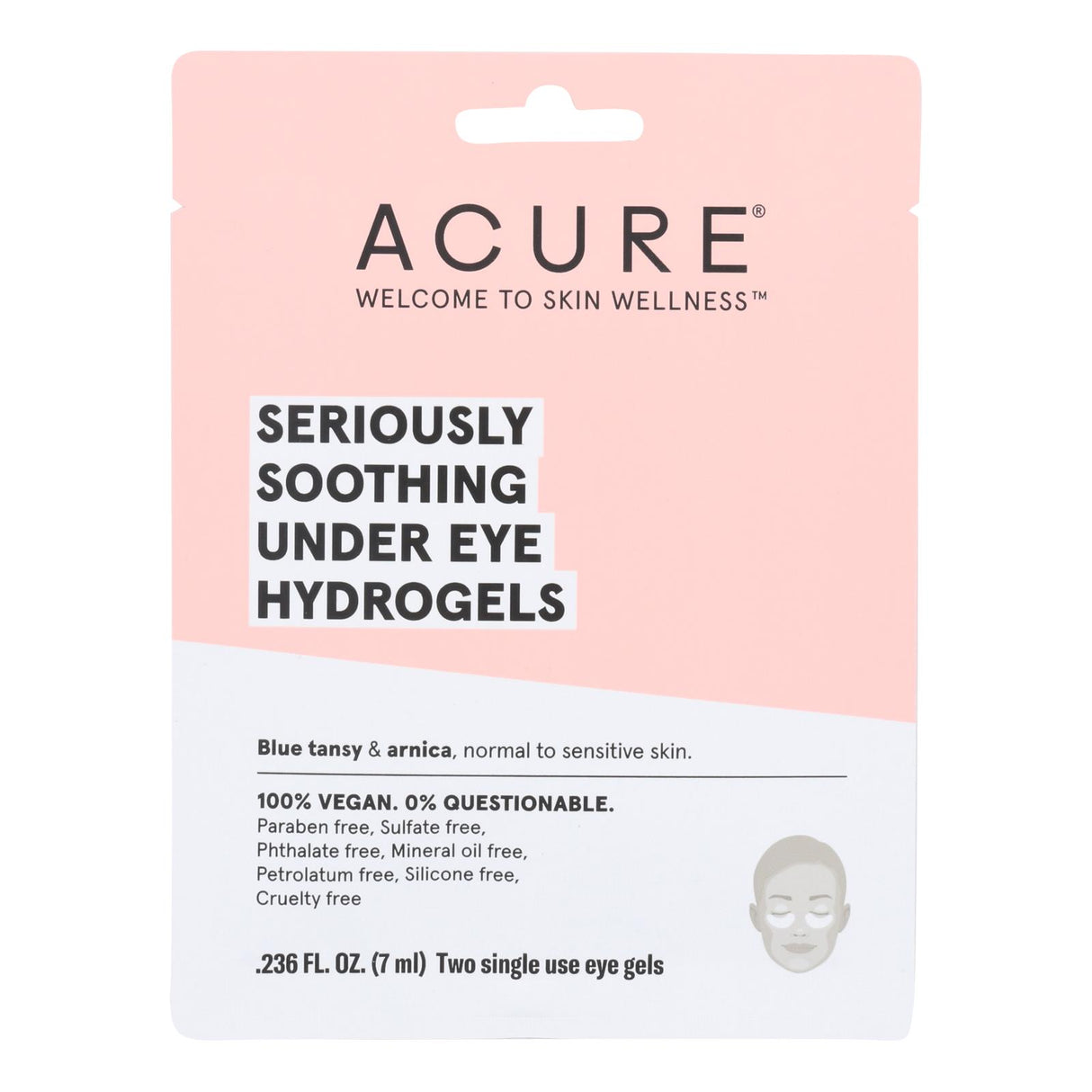 Acure Seriously Soothing Under Eye Hydrogels: Hydrating Relief for Tired Eyes (Pack of 12) - Cozy Farm