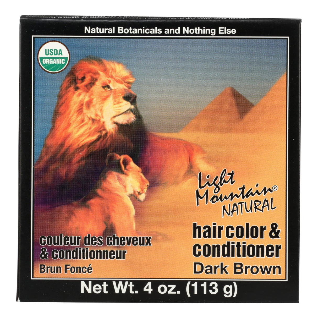 Light Mountain Organic Hair Color & Conditioner – Dark Brown (Pack of 4) - Cozy Farm