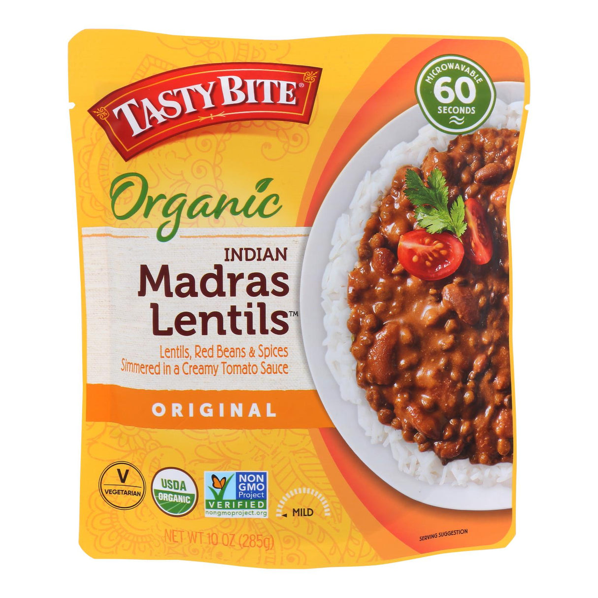 Tasty Bite Madras Lentils Entree (Pack of 6) - Authentic Indian Cuisine - Cozy Farm