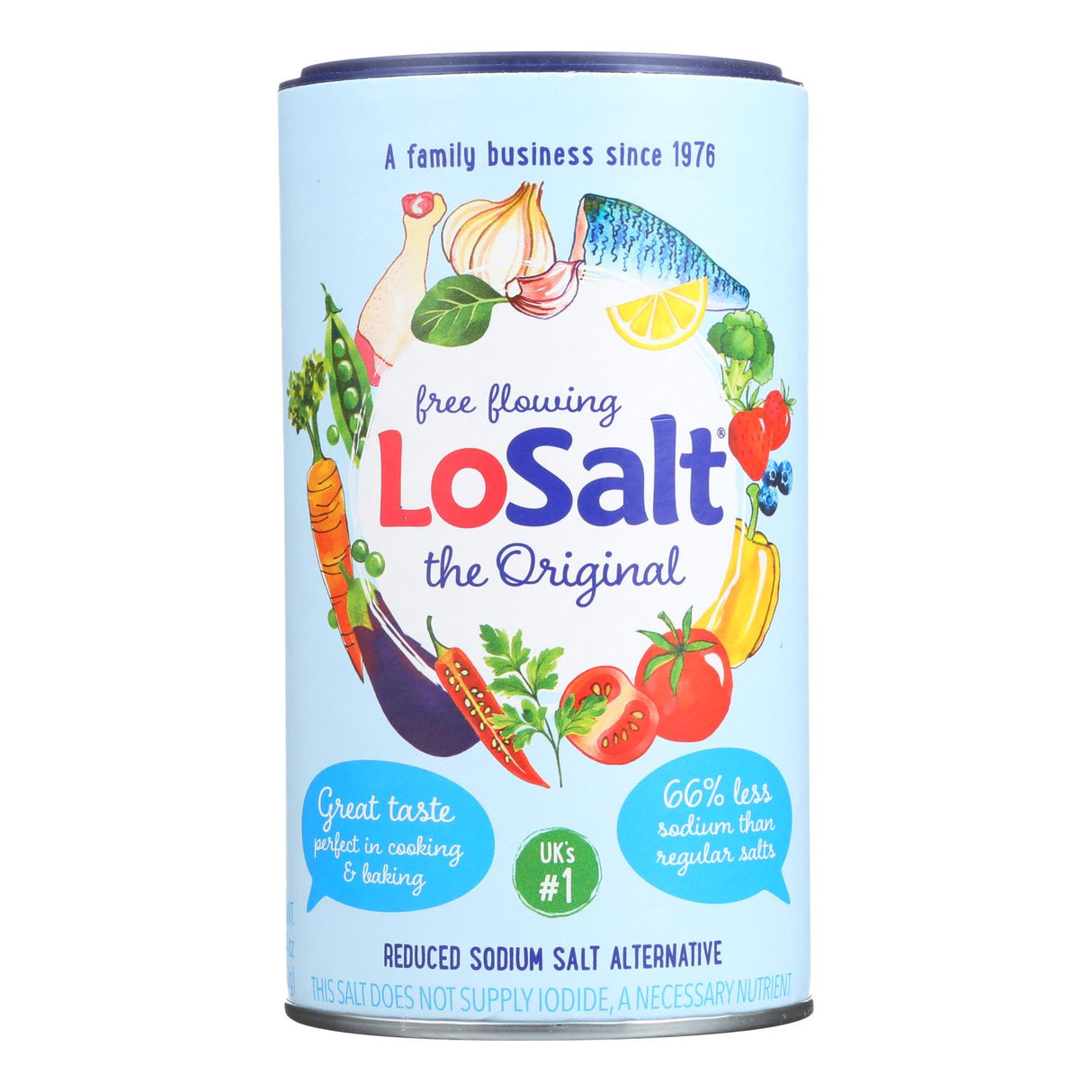 LoSalt Reduced Sodium Salt - 6 x 12.35 Oz. Packs - Cozy Farm