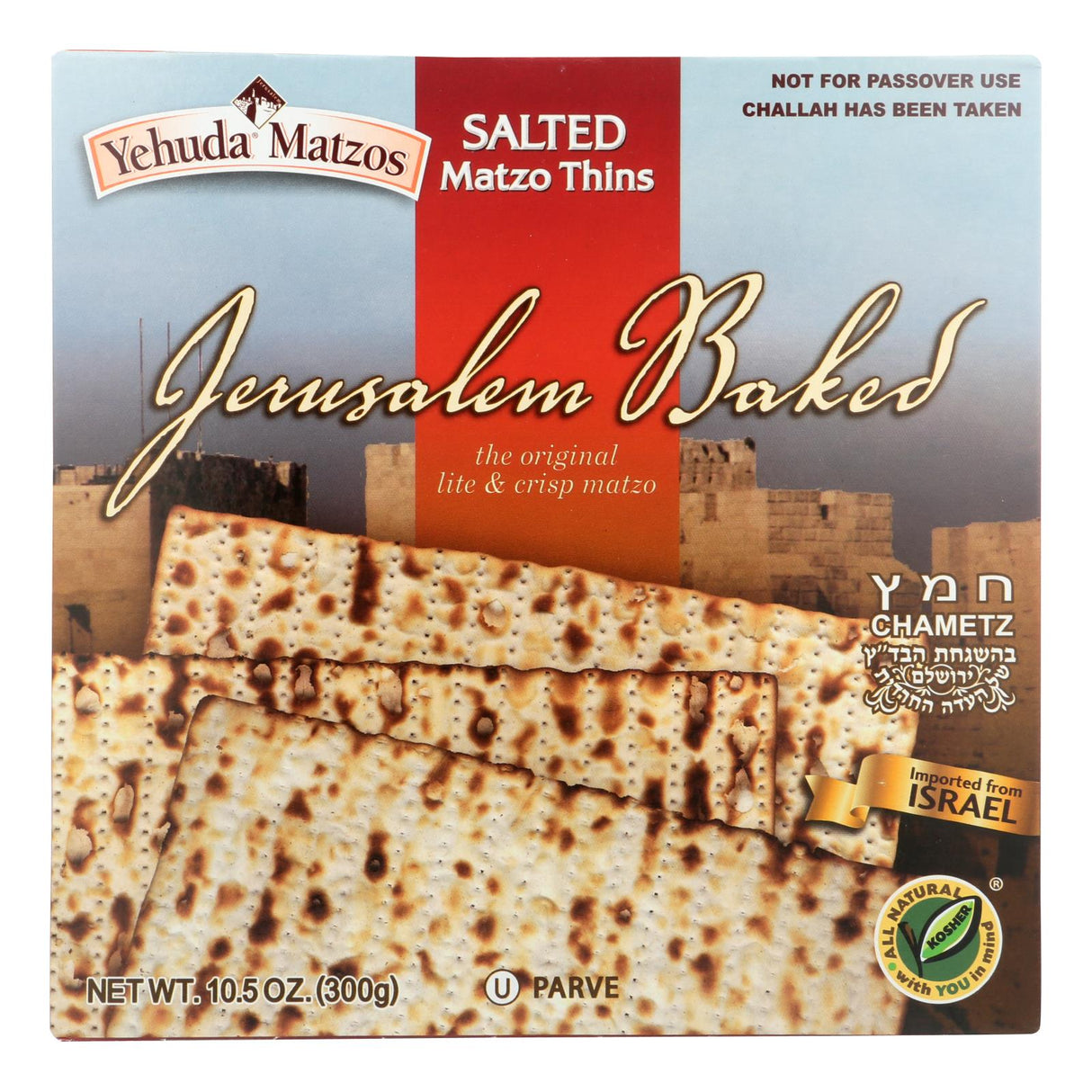 Yehuda Matzo Thins: Salted, Pack 12, 10.5 Oz - Cozy Farm