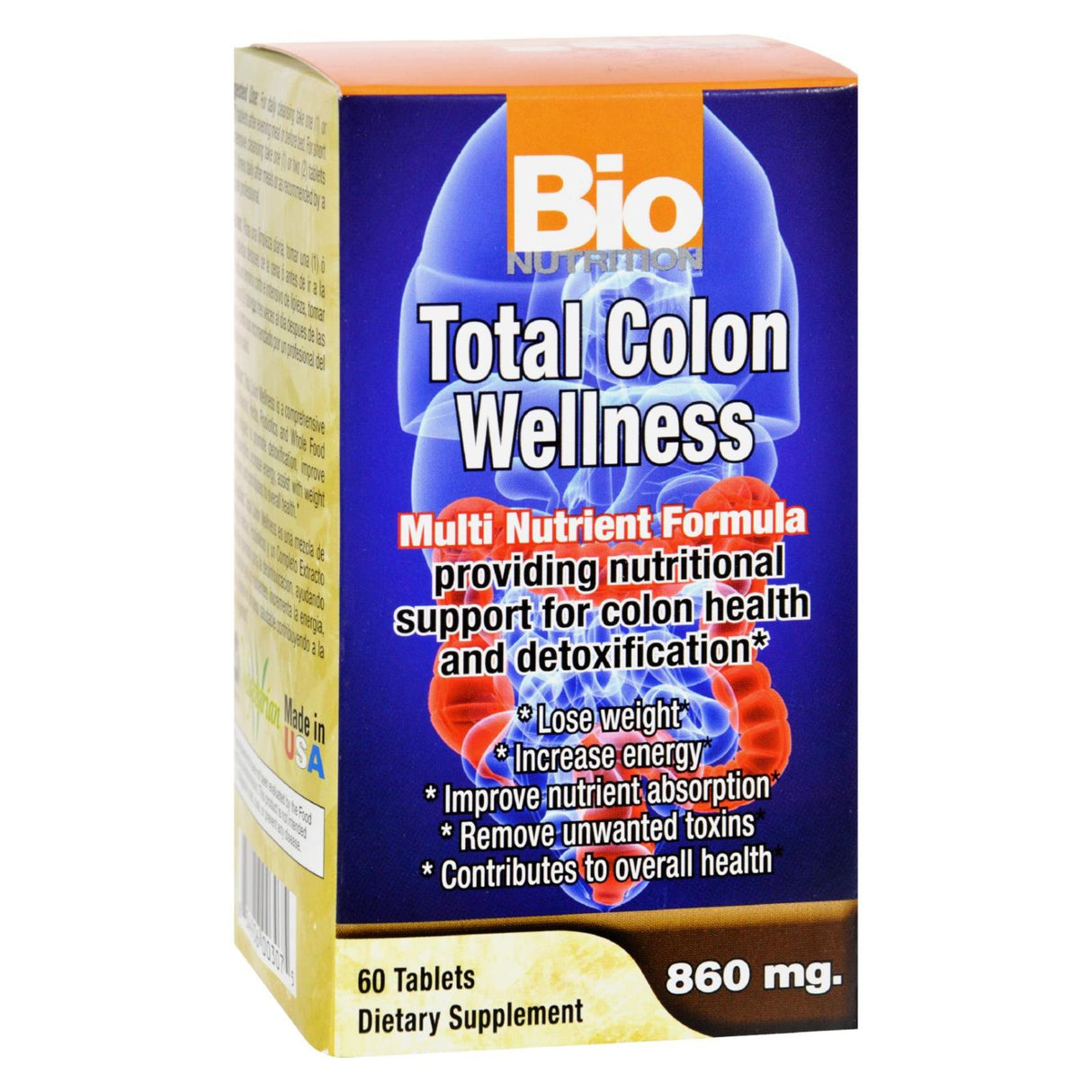 Bio Nutrition Total Colon Wellness (60 Tablets): Promote Digestive Health & Detoxification - Cozy Farm