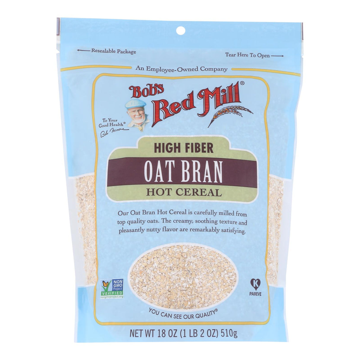Bob's Red Mill Oat Bran Hot Cereal (Pack of 4 - 18 Oz.) - Cozy Farm