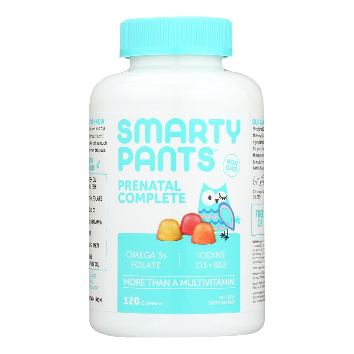 SmartyPants Prenatal Complete Multivitamin Gummies - Strawberry Banana, Lemon, Orange (80 Count) - Cozy Farm