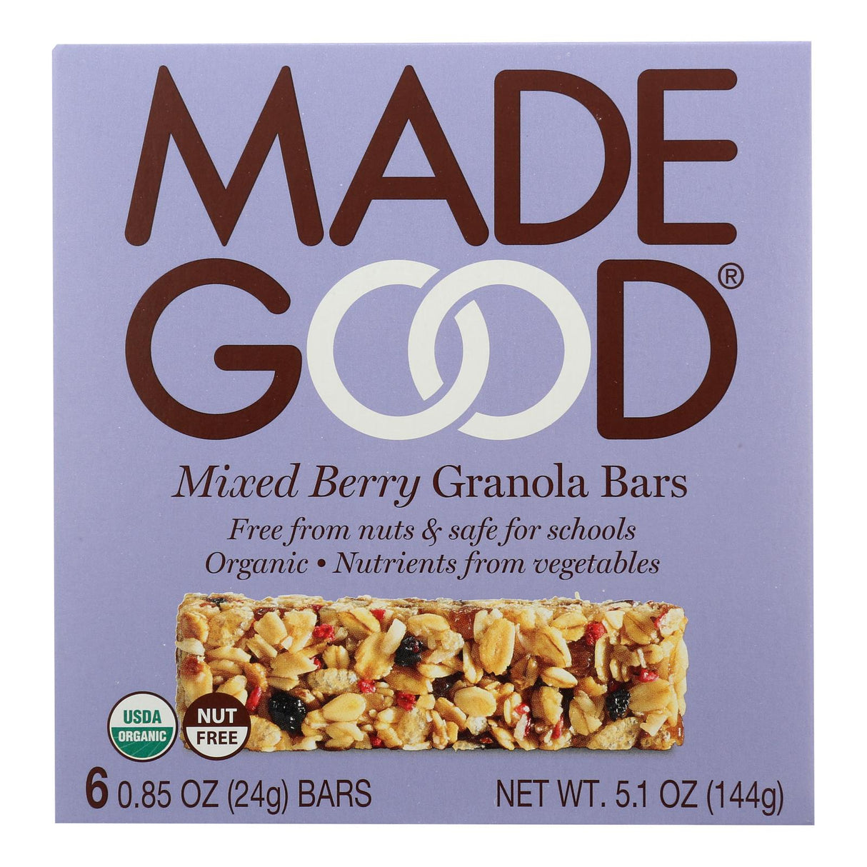Made Good Mixed Berry Granola Bar (6 Count, 5 Oz. Each) - Cozy Farm