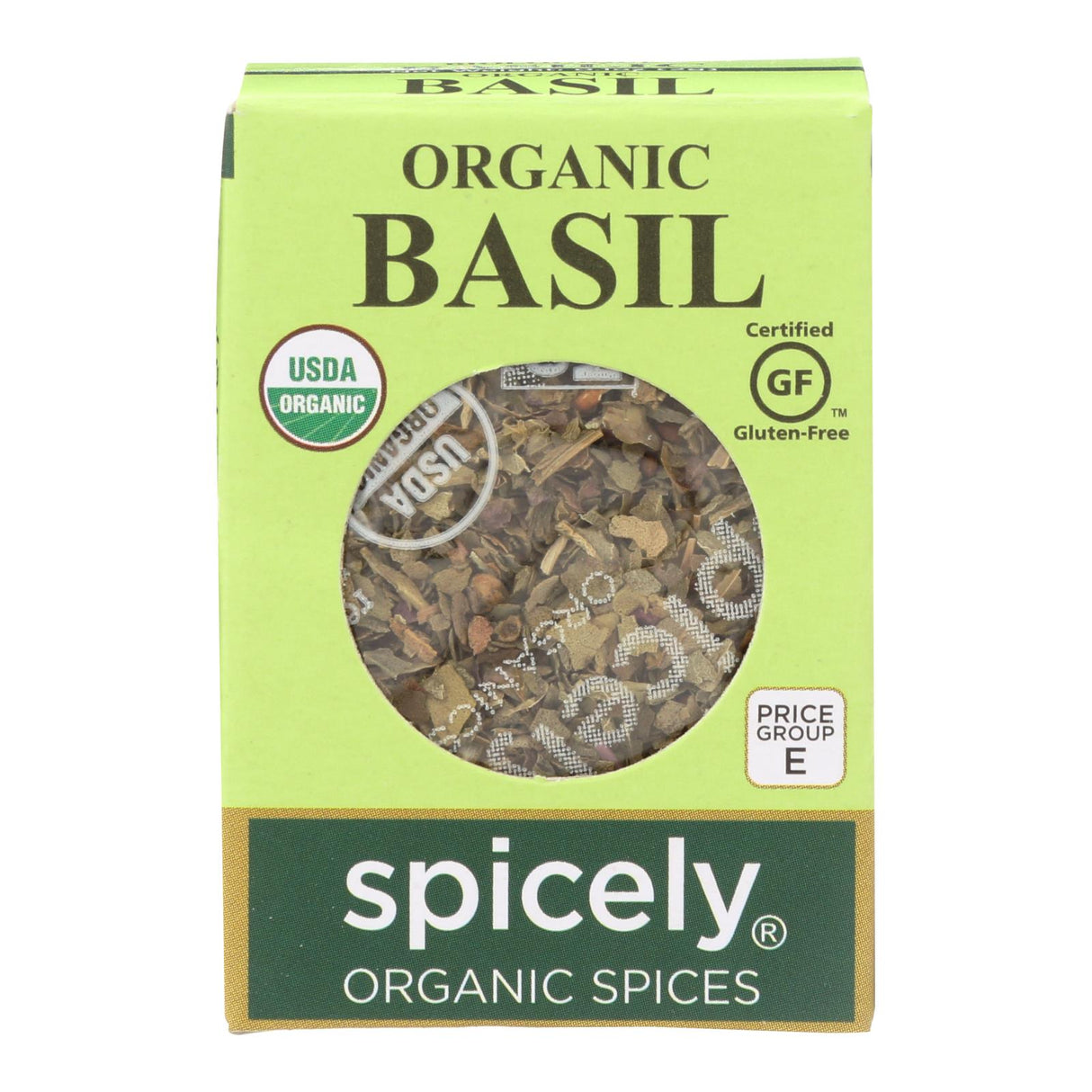 Spicely Organics Premium Organic Basil Leaves - Case of 6 - 0.1 Oz. Packs - Cozy Farm