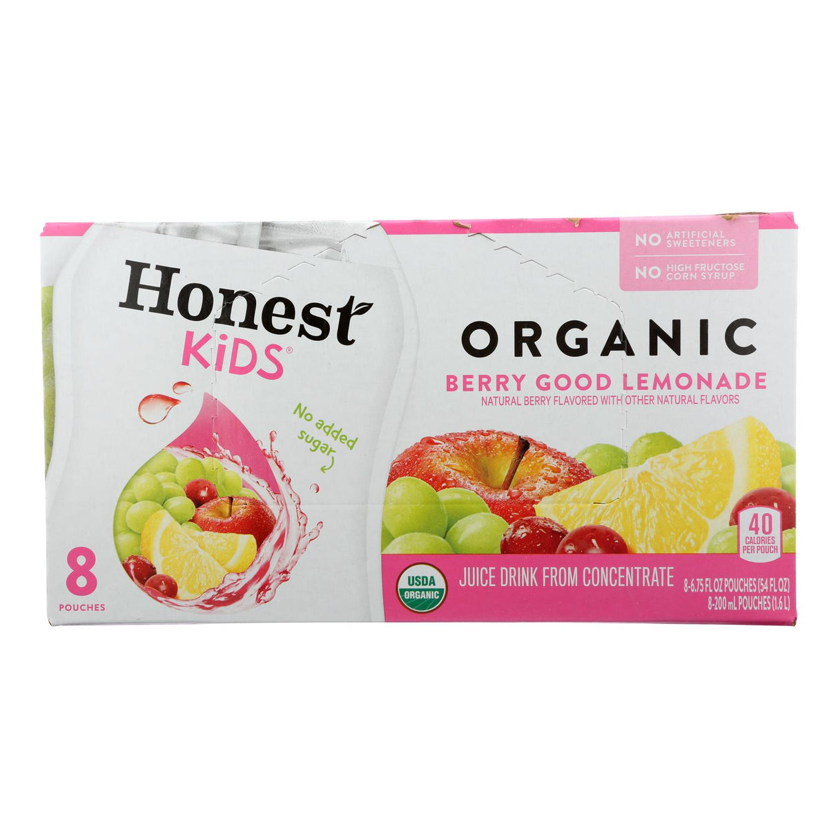 Honest Kids Organic Berry Good Lemon Juice Drink (Pack of 4 - 6.75 Fl Oz) - Cozy Farm