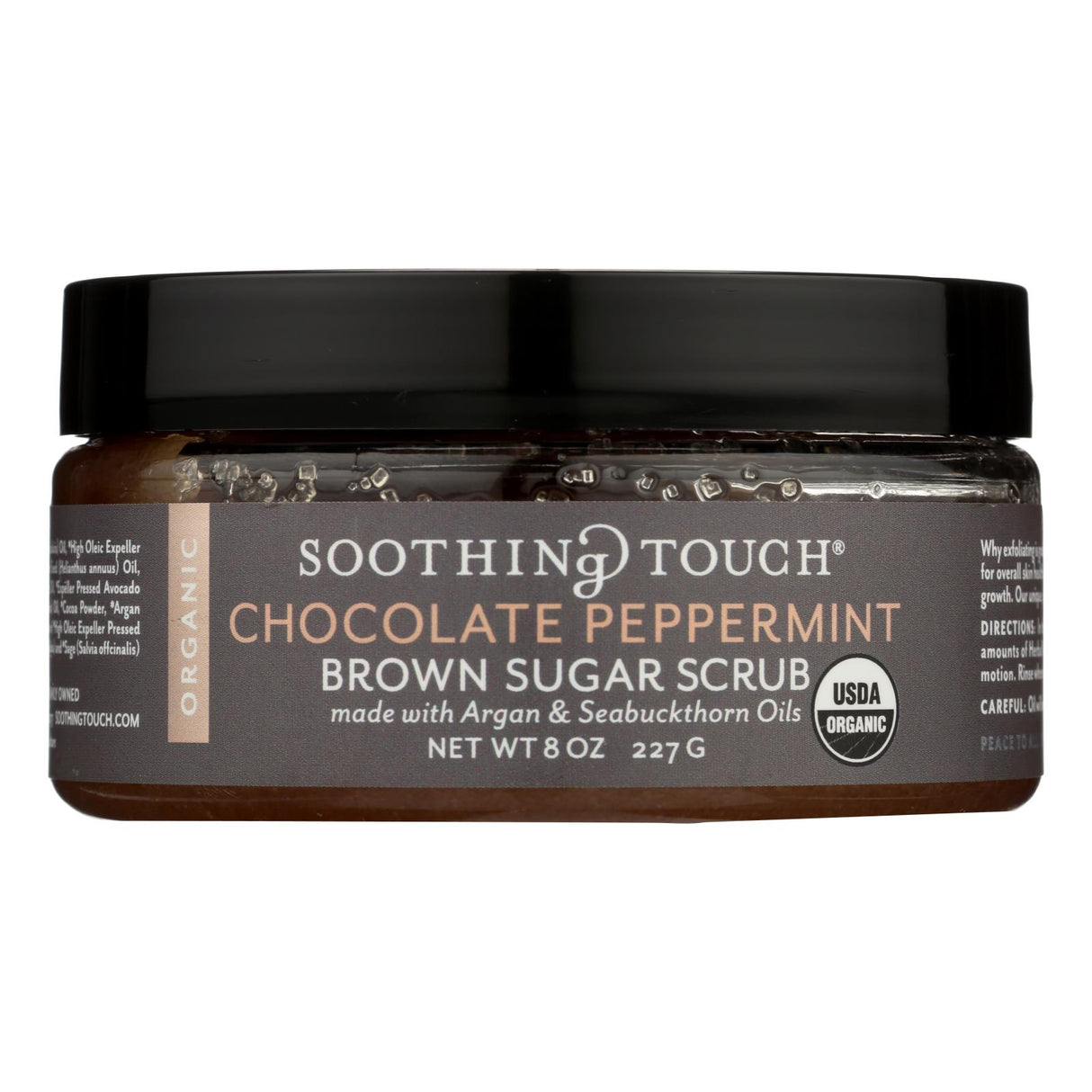 Soothing Touch Organic Chocolate Peppermint Brown Sugar Scrub, 8 Oz. - Cozy Farm