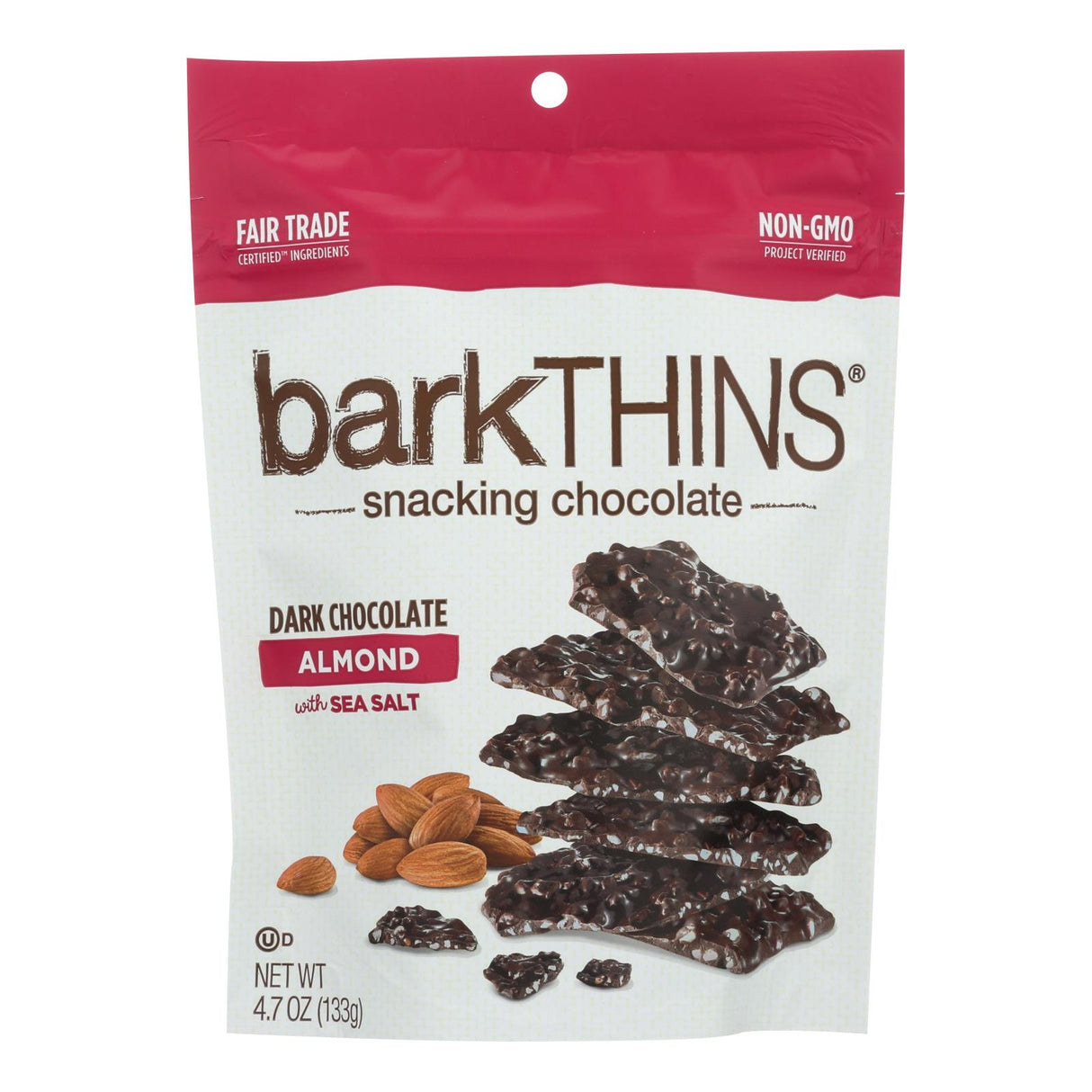 BarkThins Rich Indulgence with Dark Chocolate, Salted Almond Crisp (Pack of 12 - 4.7 Oz.) - Cozy Farm