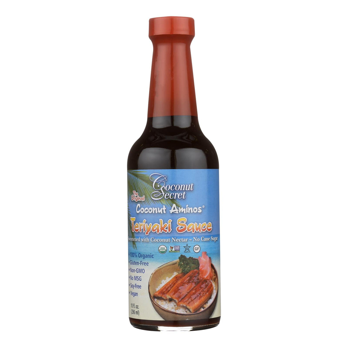 Coconut Secret Organic Teriyaki Sauce (10 Fl Oz x 12) - Cozy Farm